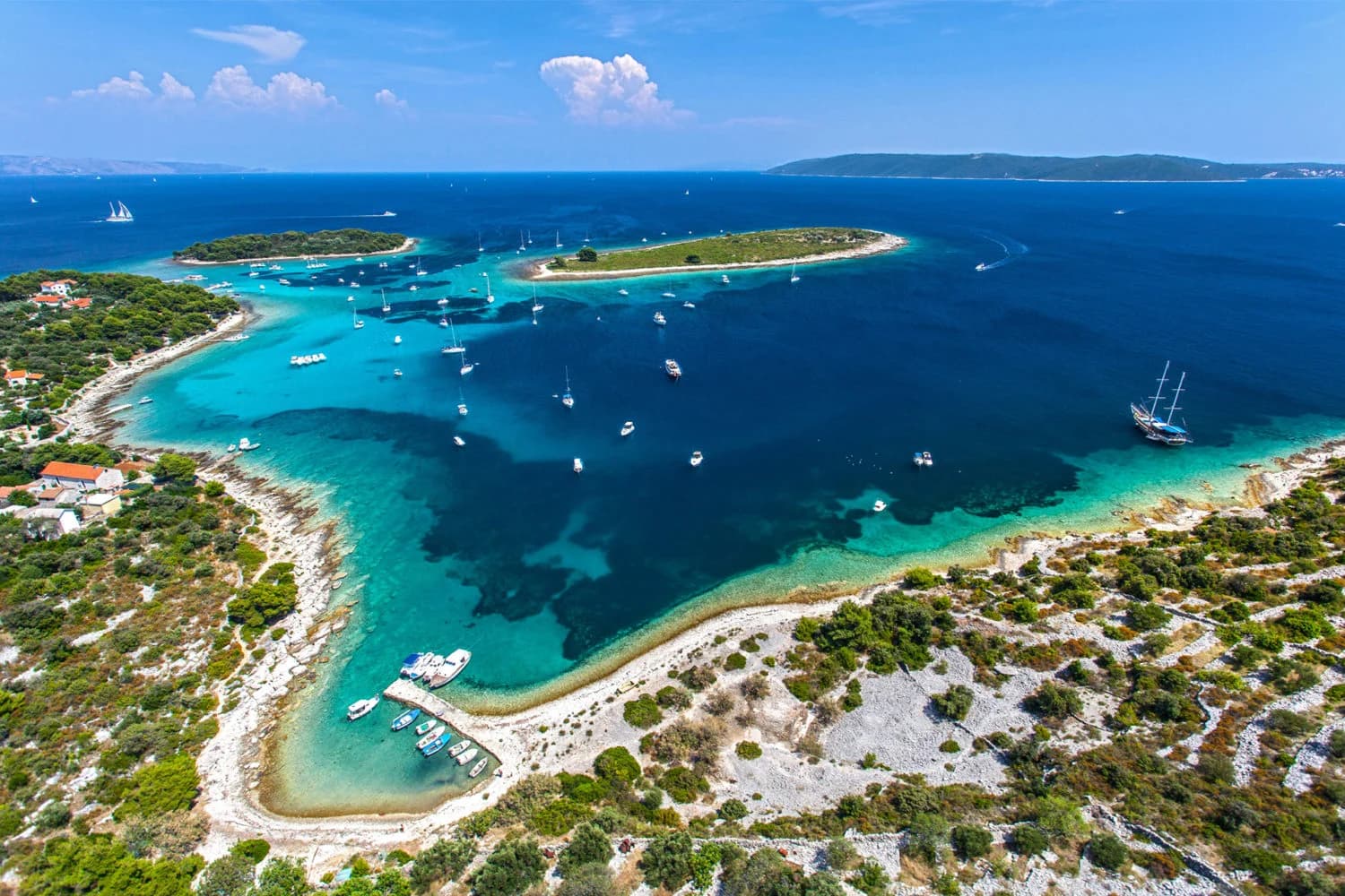 Shallow turquoise water of the Drvenik Blue Lagoon — Blue Lagoon & Trogir — Private