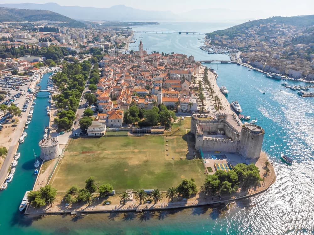 The UNESCO old town of Trogir seen from the water — Blue Lagoon & Trogir — Private